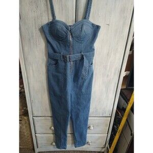 Denham Boulevard Los Angeles Adjustable Zip Romper Jumpsuit Medium Nwt Y2K Boho